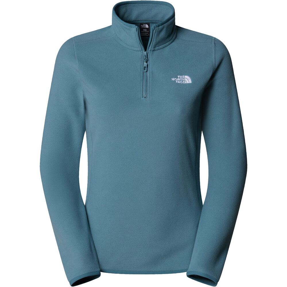 The North Face forro polar mujer W 100 GLACIER 1/4 ZIP vista detalle