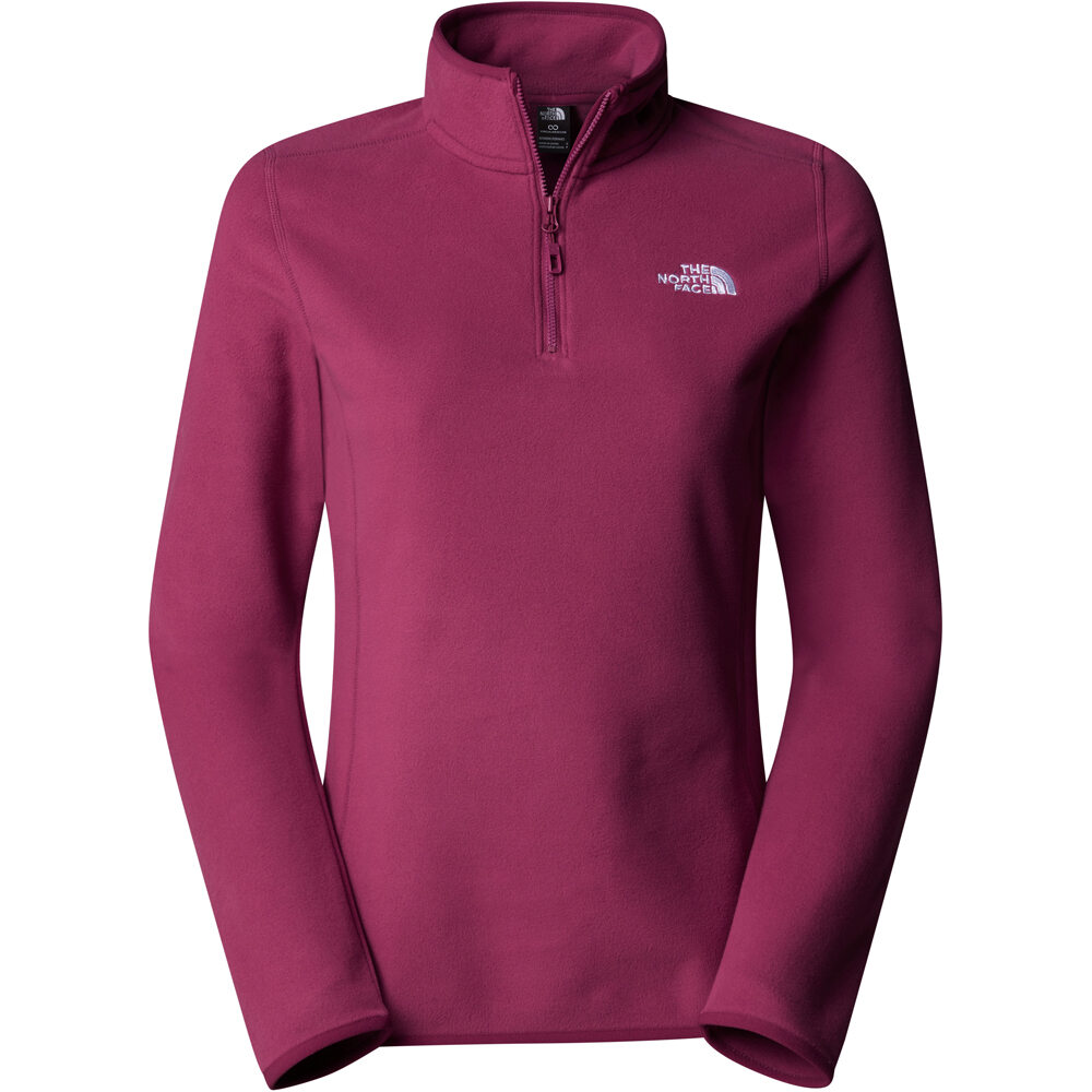 The North Face forro polar mujer W 100 GLACIER 1/4 ZIP vista detalle