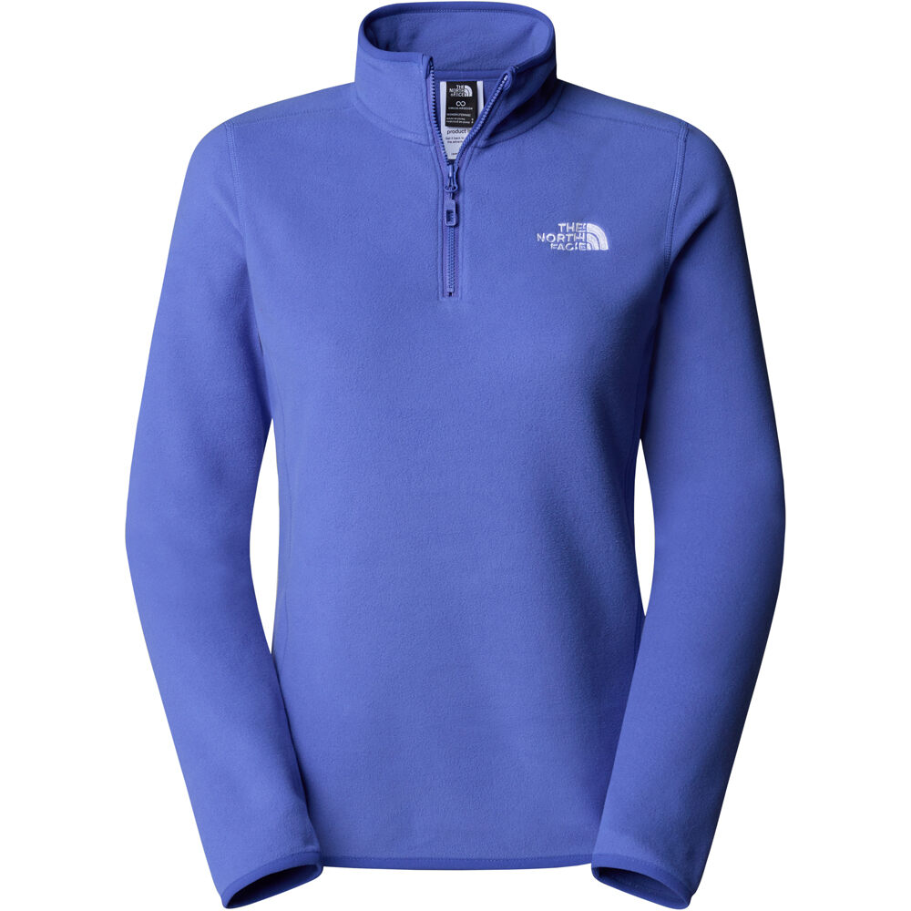 The North Face forro polar mujer W 100 GLACIER 1/4 ZIP vista detalle