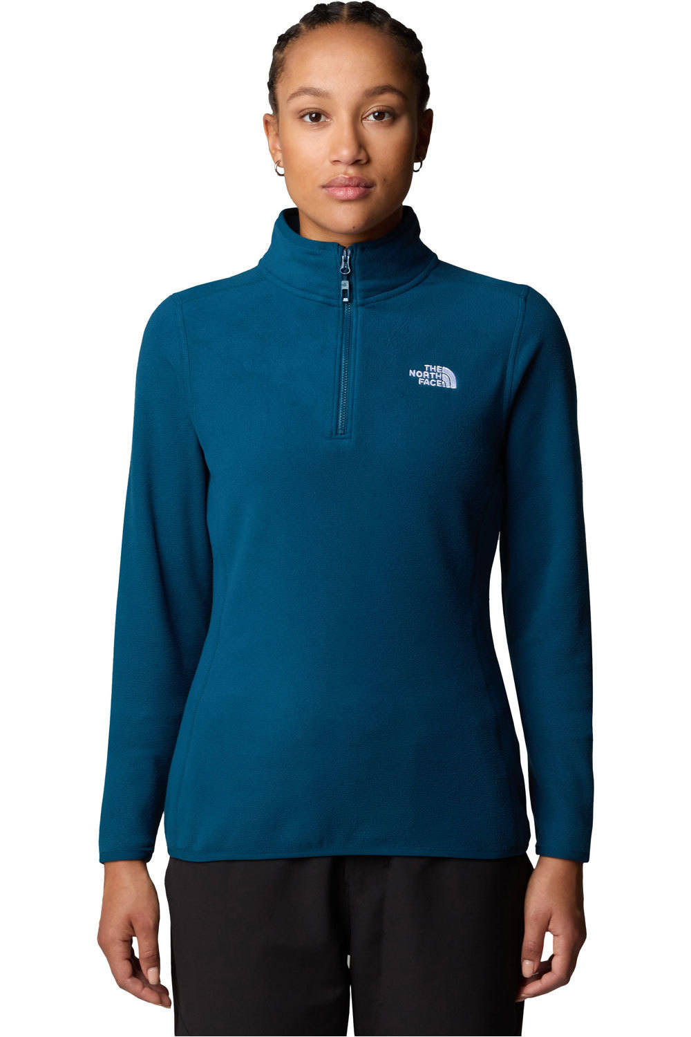 The North Face forro polar mujer W 100 GLACIER 1/4 ZIP vista frontal