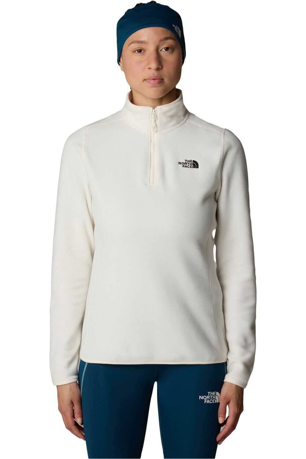 The North Face forro polar mujer W 100 GLACIER 1/4 ZIP vista frontal