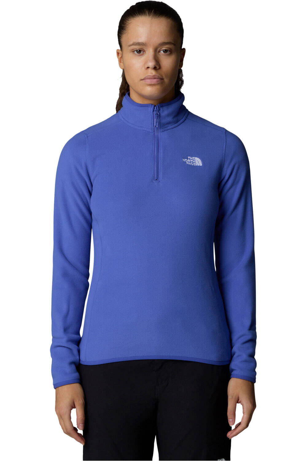 The North Face forro polar mujer W 100 GLACIER 1/4 ZIP vista frontal