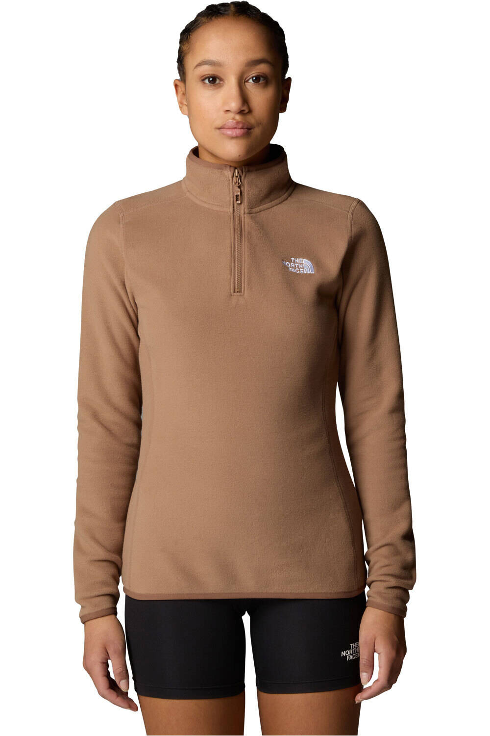 The North Face forro polar mujer W 100 GLACIER 1/4 ZIP vista frontal