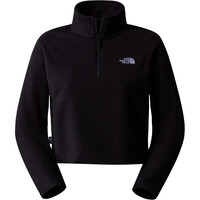 The North Face forro polar mujer W 100 GLACIER CROPPED 1/4 ZIP vista detalle