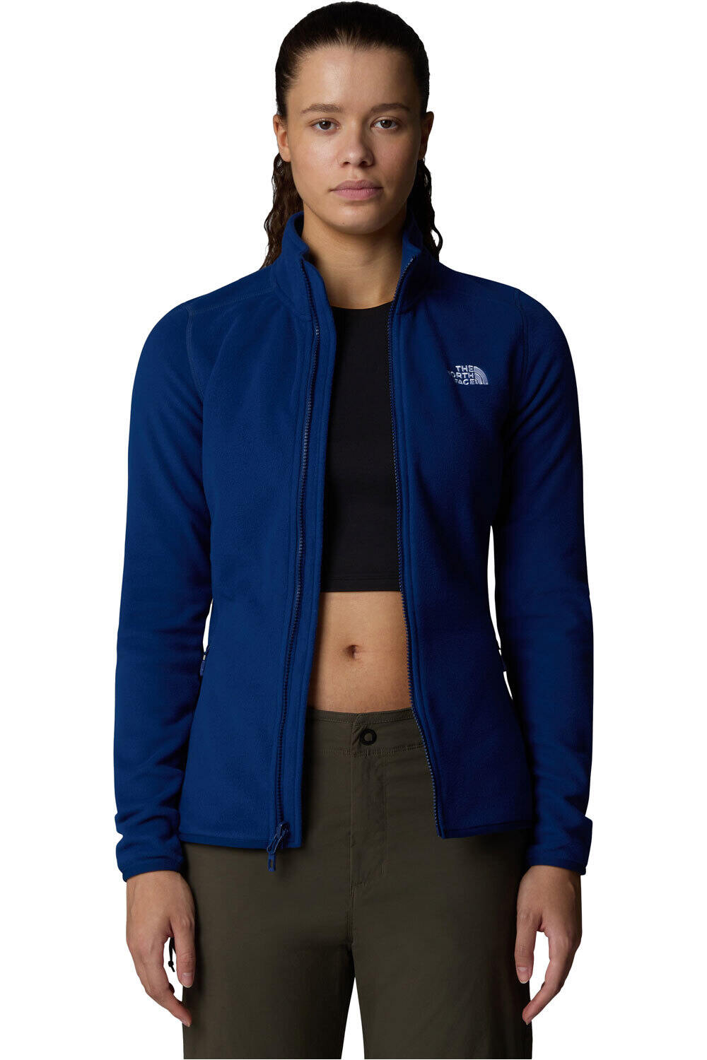 The North Face forro polar mujer W 100 GLACIER FZ vista detalle