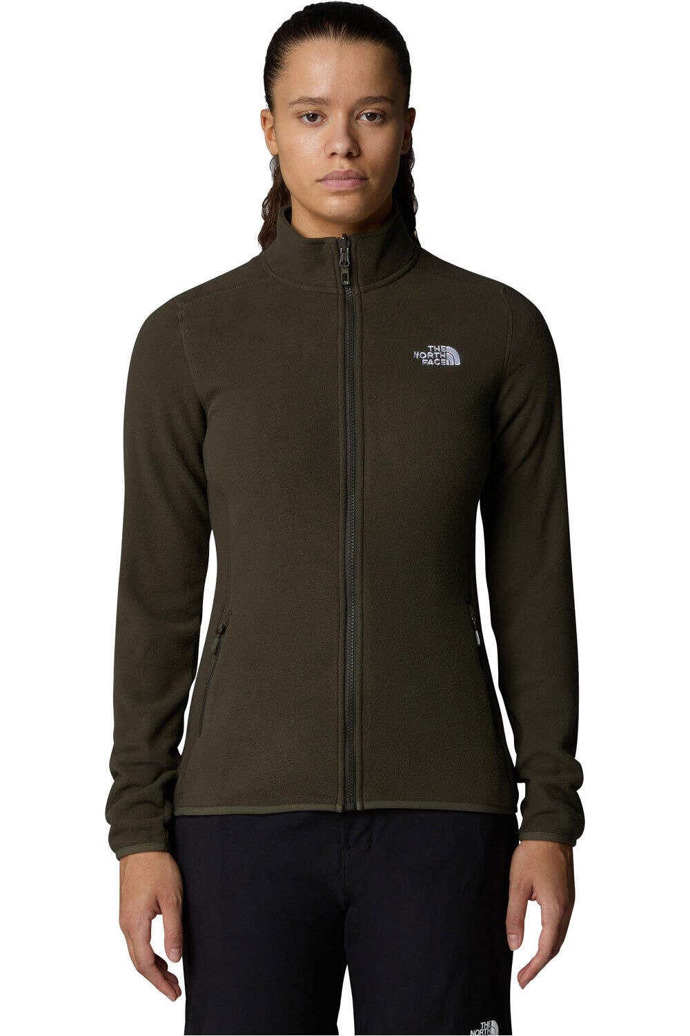 The North Face forro polar mujer W 100 GLACIER FZ vista frontal