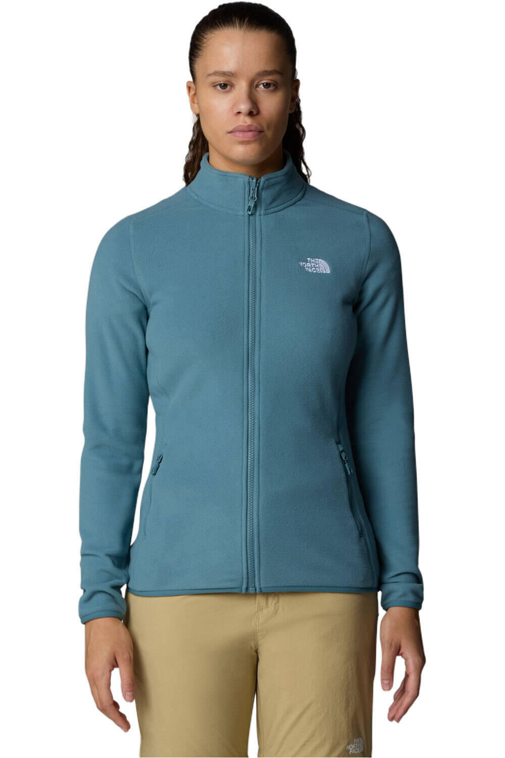 The North Face forro polar mujer W 100 GLACIER FZ vista frontal