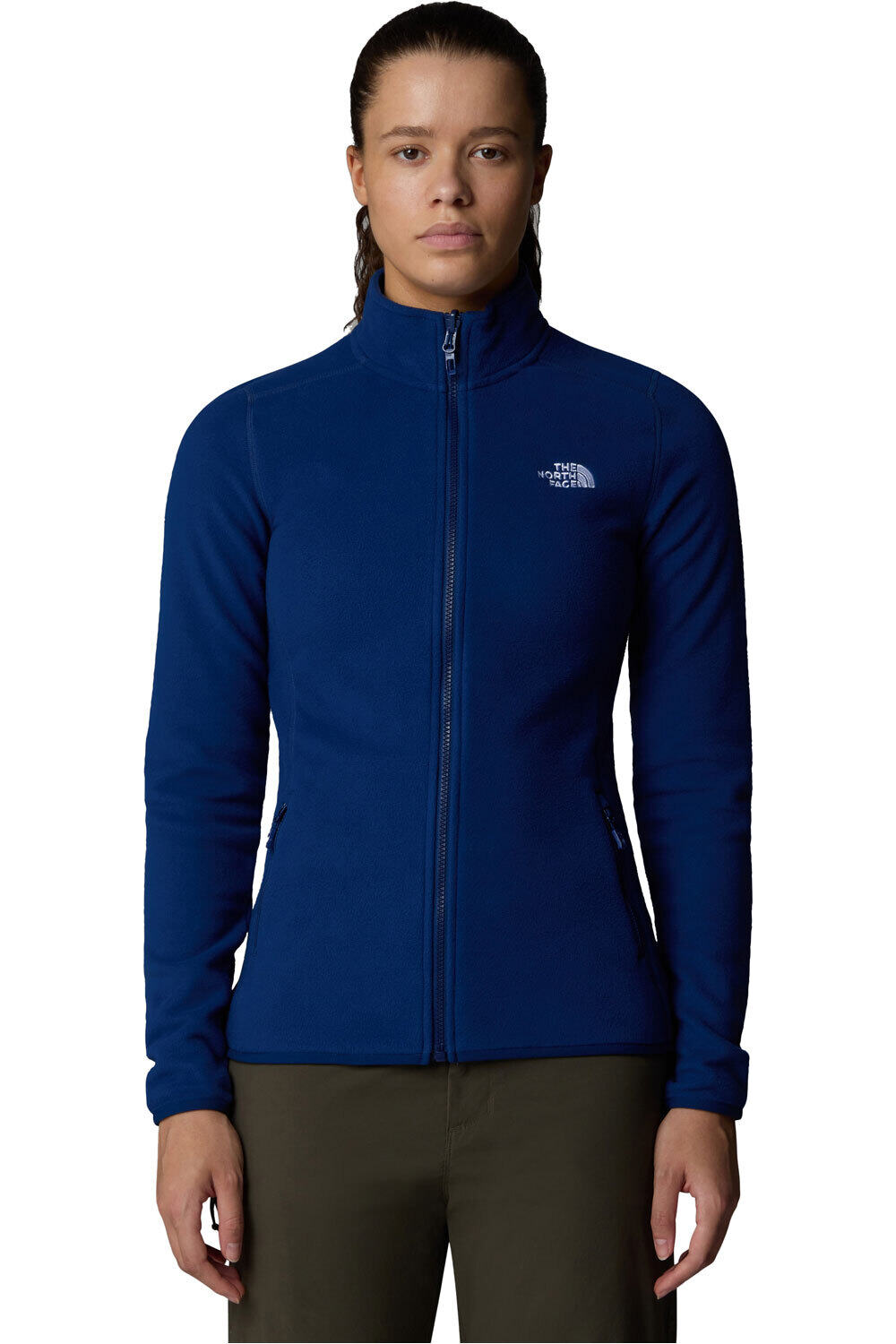 The North Face forro polar mujer W 100 GLACIER FZ vista frontal