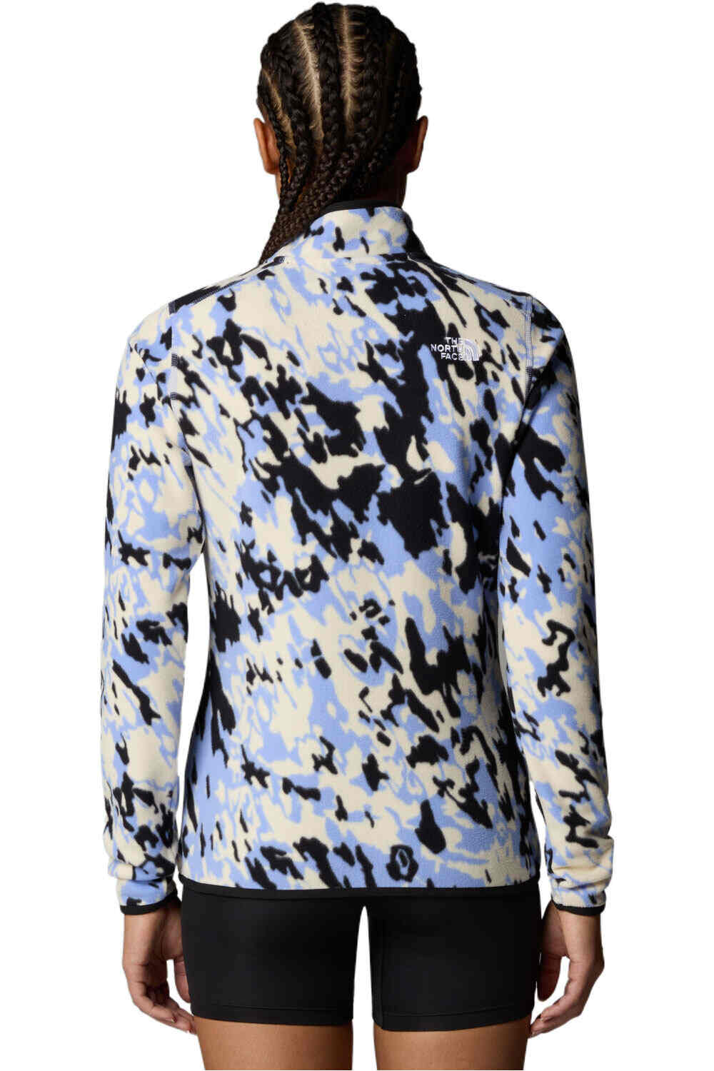 The North Face forro polar mujer W 100 GLACIER PRINTED 1/4 ZIP vista trasera