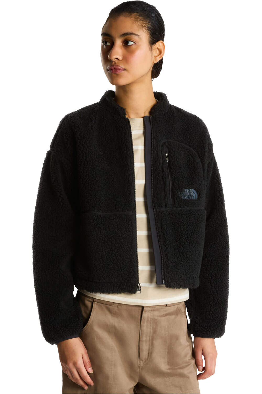 The North Face forro polar mujer W EXTREME PILE 2 FZ JACKET vista detalle