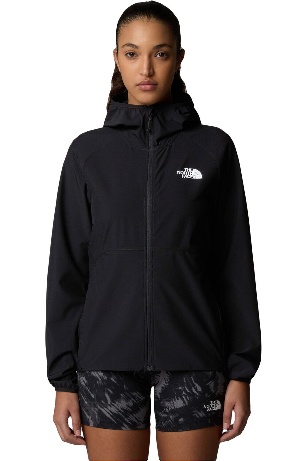 The North Face forro polar mujer W FLEX WOVEN FZ HOOD vista frontal