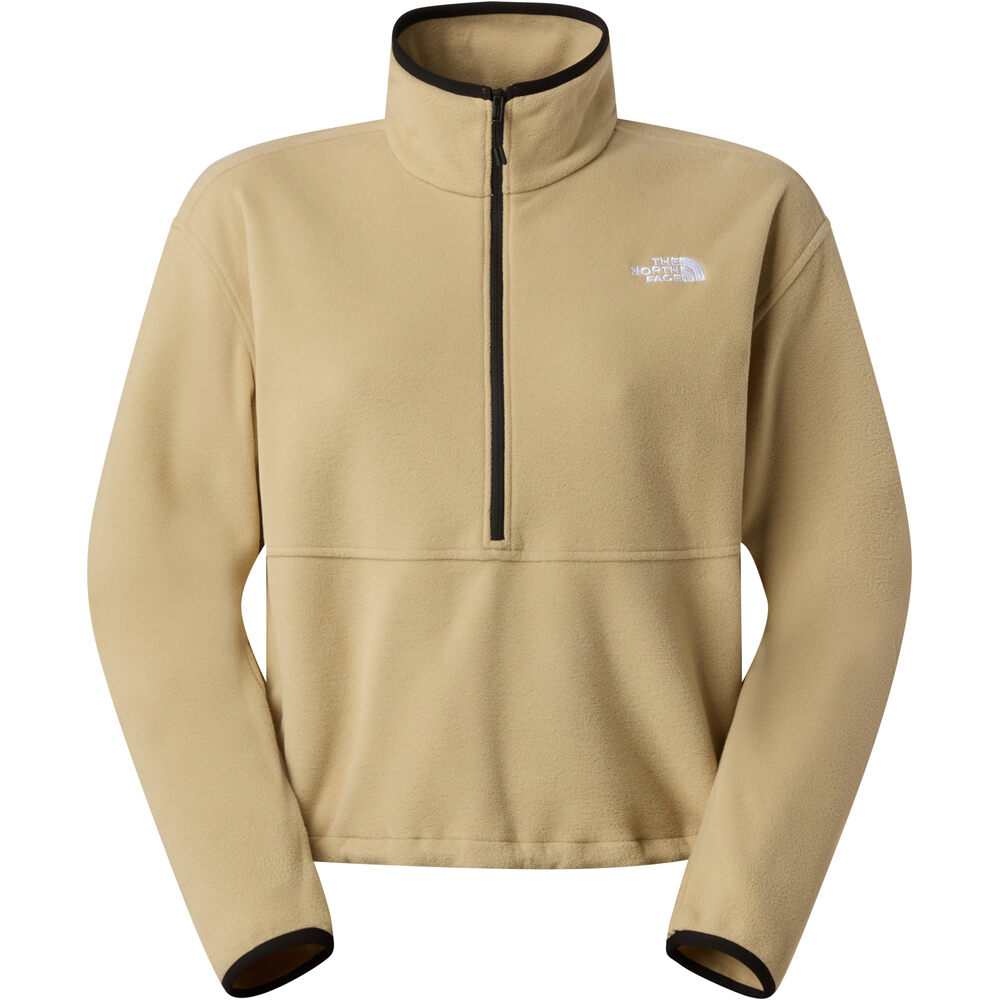 The North Face forro polar mujer W GLACIER FLEECE 1/2 ZIP SHORT JACKET vista detalle