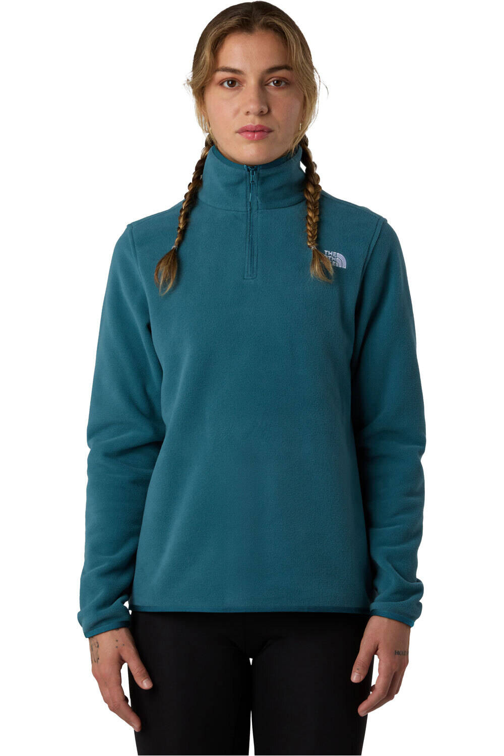 The North Face forro polar mujer W GLACIER FLEECE 1/4 ZIP JACKET vista frontal