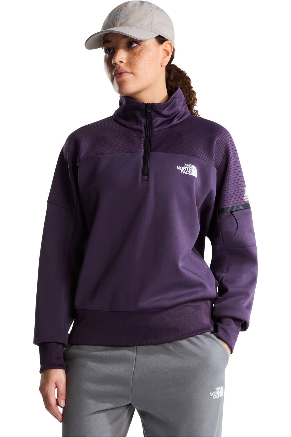The North Face forro polar mujer W MOUNTAIN ATHLETICS 1/4 ZIP FLEECE 2.0 vista frontal