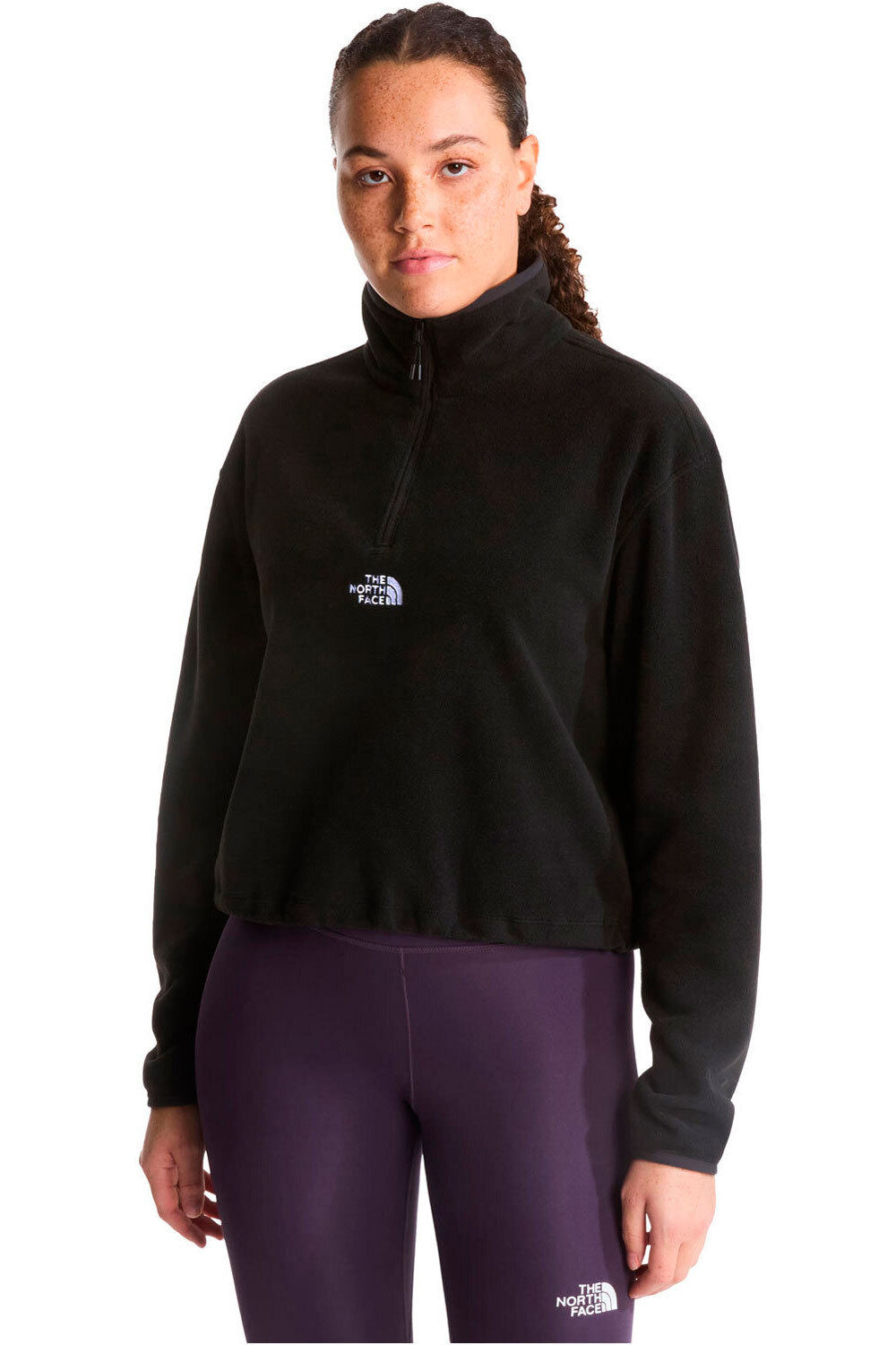 The North Face forro polar mujer W NOVELTY LOGO GLACIER 1/4 ZIP vista frontal