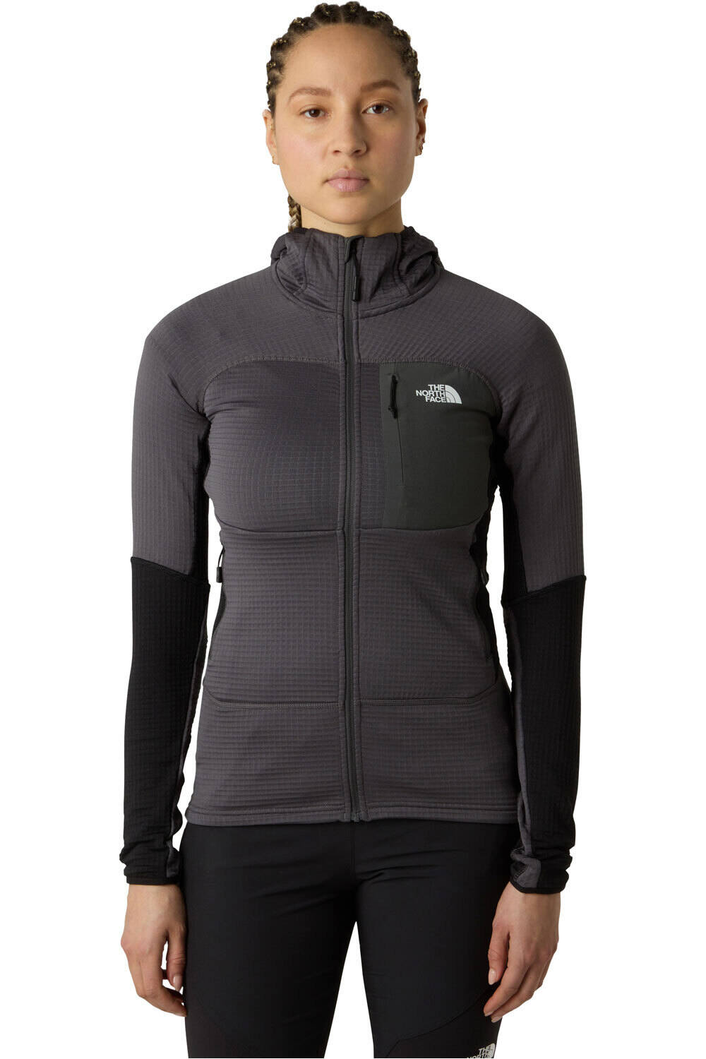The North Face forro polar mujer W POLARTEC POWERGRID STORMGAP HOODIE vista frontal