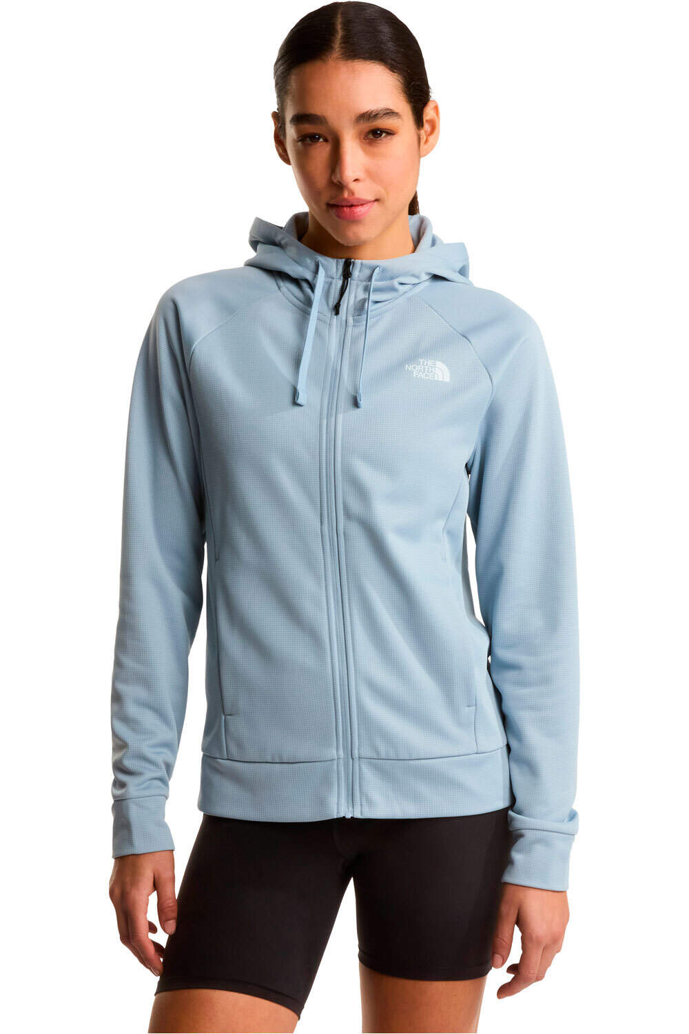 The North Face forro polar mujer W REAXION 2.0 HOODED FULL ZIP JACKET vista frontal