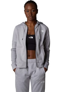 The North Face forro polar mujer W REAXION FLEECE F/Z HOODIE vista detalle