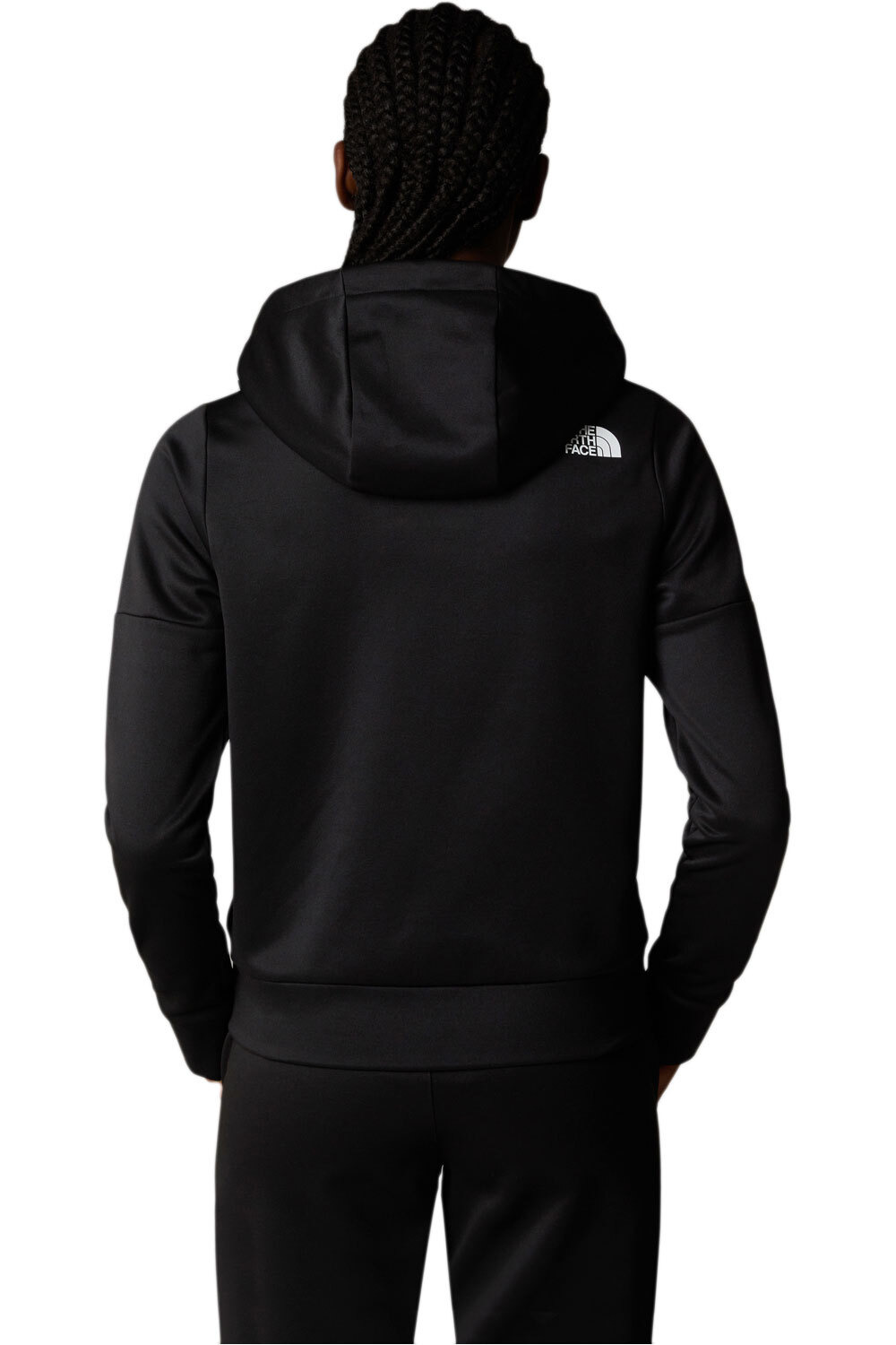 The North Face forro polar mujer W REAXION FLEECE F/Z HOODIE vista trasera