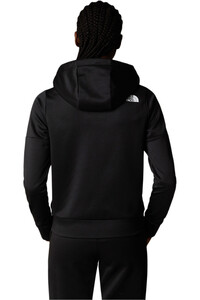 The North Face forro polar mujer W REAXION FLEECE F/Z HOODIE vista trasera