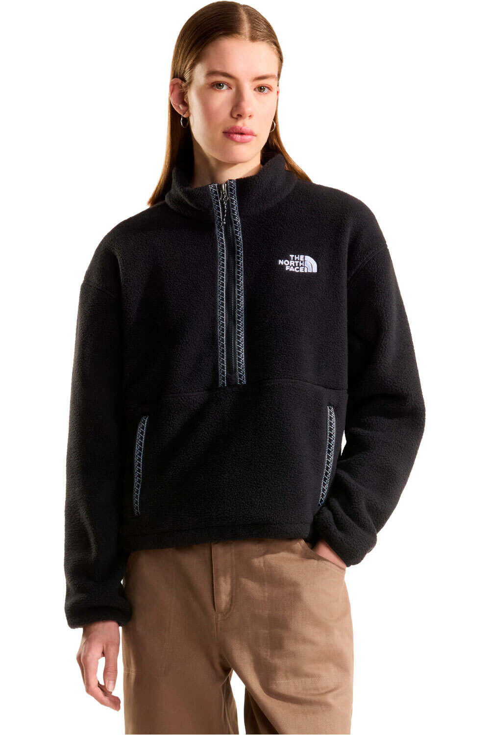 The North Face forro polar mujer W TNF FLEESKI 1/4 ZIP PO vista frontal