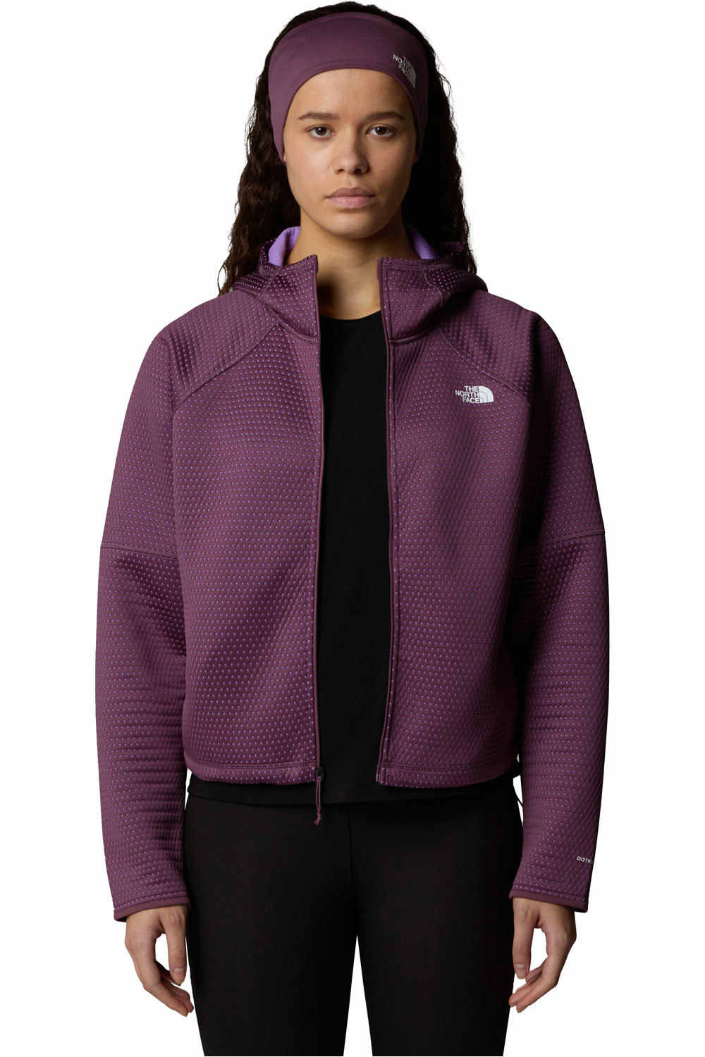 The North Face forro polar mujer W VERTICAL THERMAL FZ HOODIE vista detalle