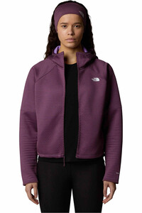 The North Face forro polar mujer W VERTICAL THERMAL FZ HOODIE vista detalle
