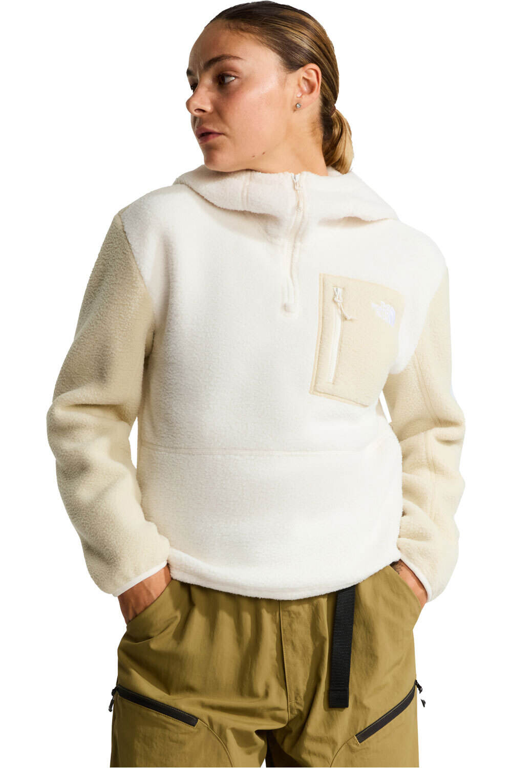The North Face forro polar mujer W YUMIORI 1/4 ZIP HOOD NOVELTY vista frontal