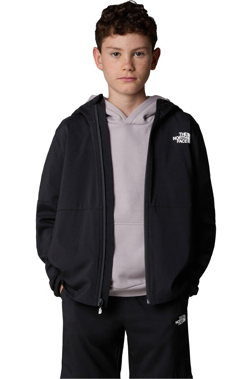 The North Face forro polar niño B ON THE TRAIL FZ HOODIE vista detalle