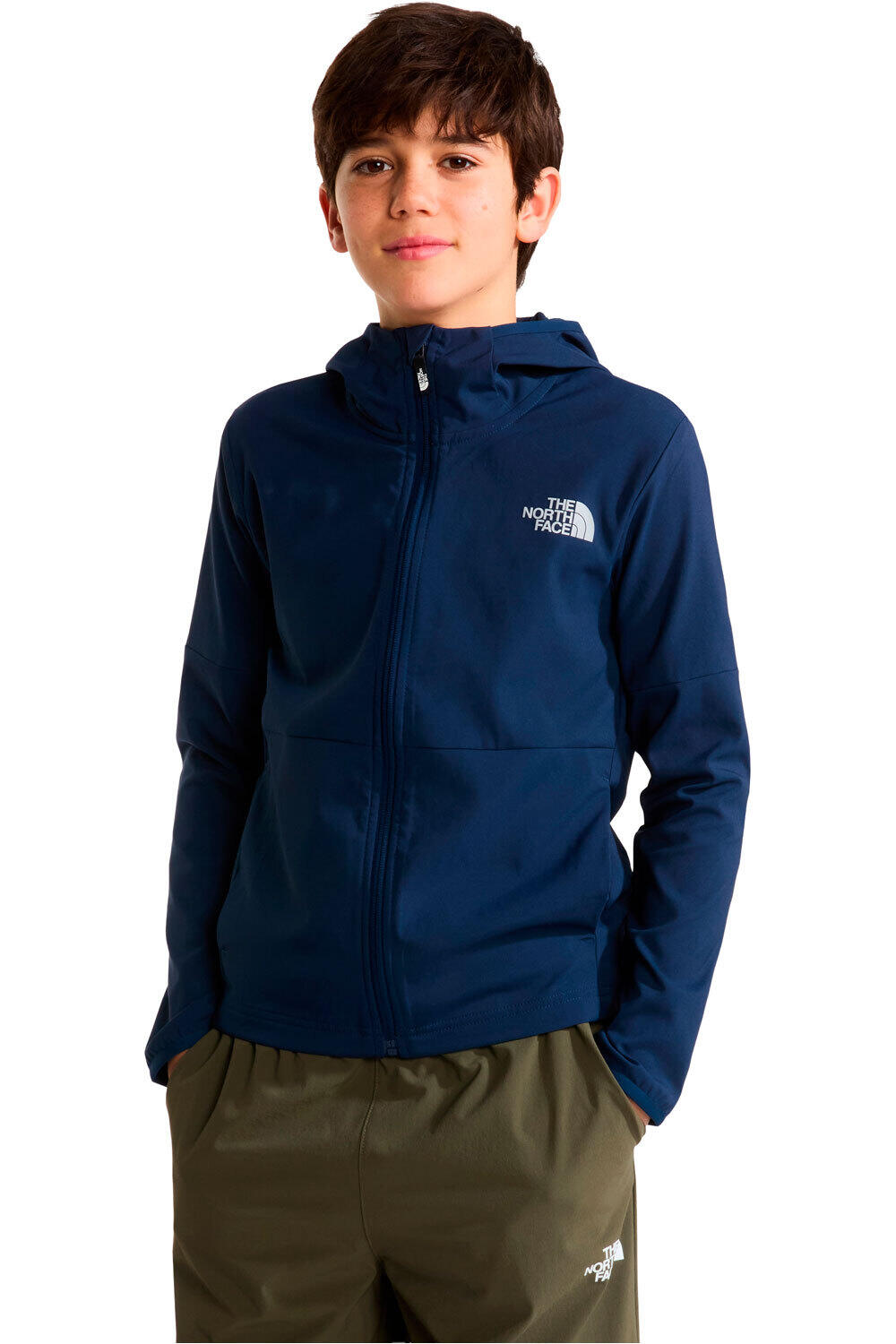The North Face forro polar niño B ON THE TRAIL FZ HOODIE vista frontal