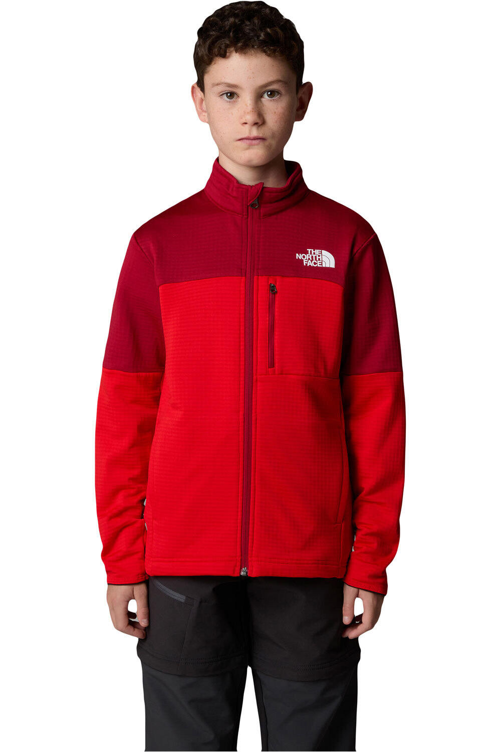 The North Face forro polar niño TEEN HIKE MIDLAYER FZ vista frontal