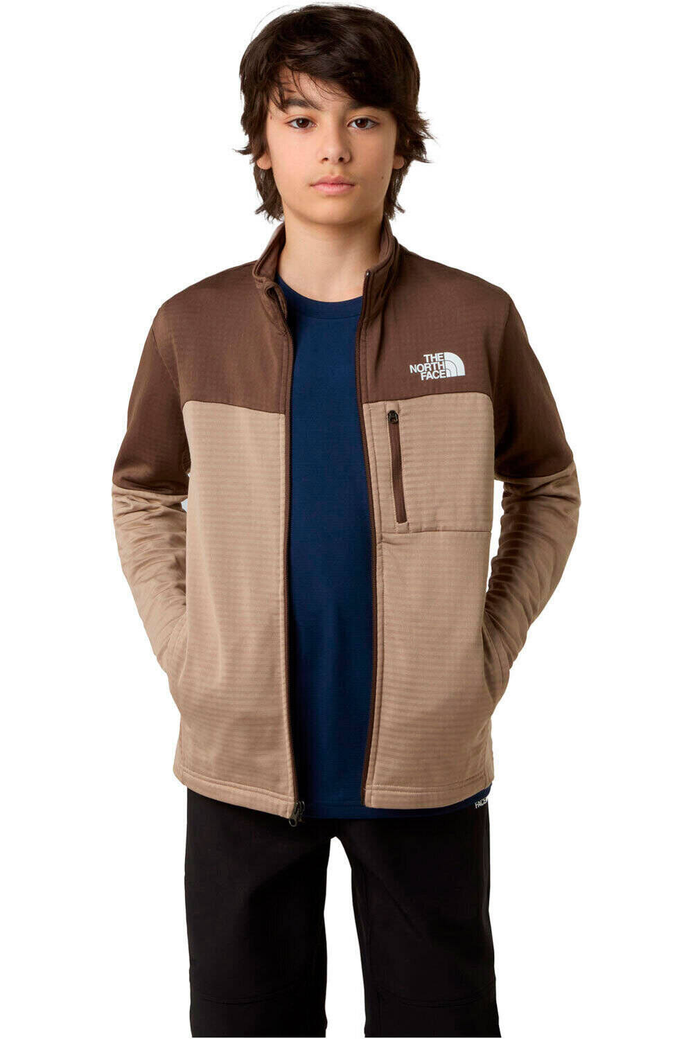 The North Face forro polar niño TEEN HIKE MIDLAYER FZ vista frontal