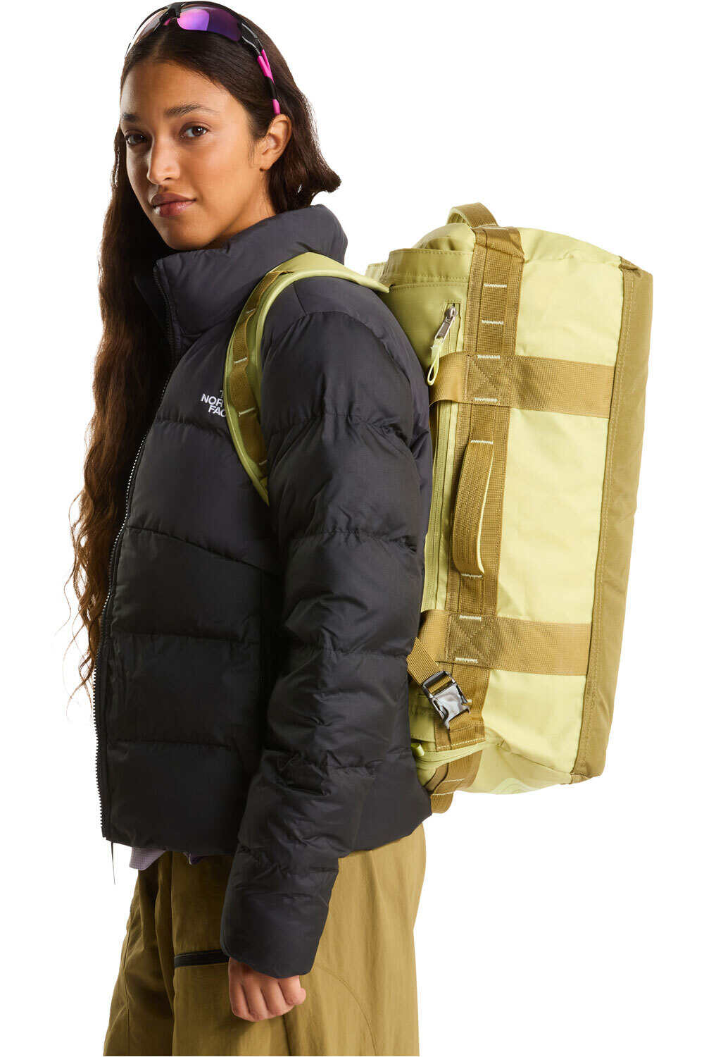 The North Face mochila montaña BASE CAMP VOYAGER DUFFEL 42L vista frontal