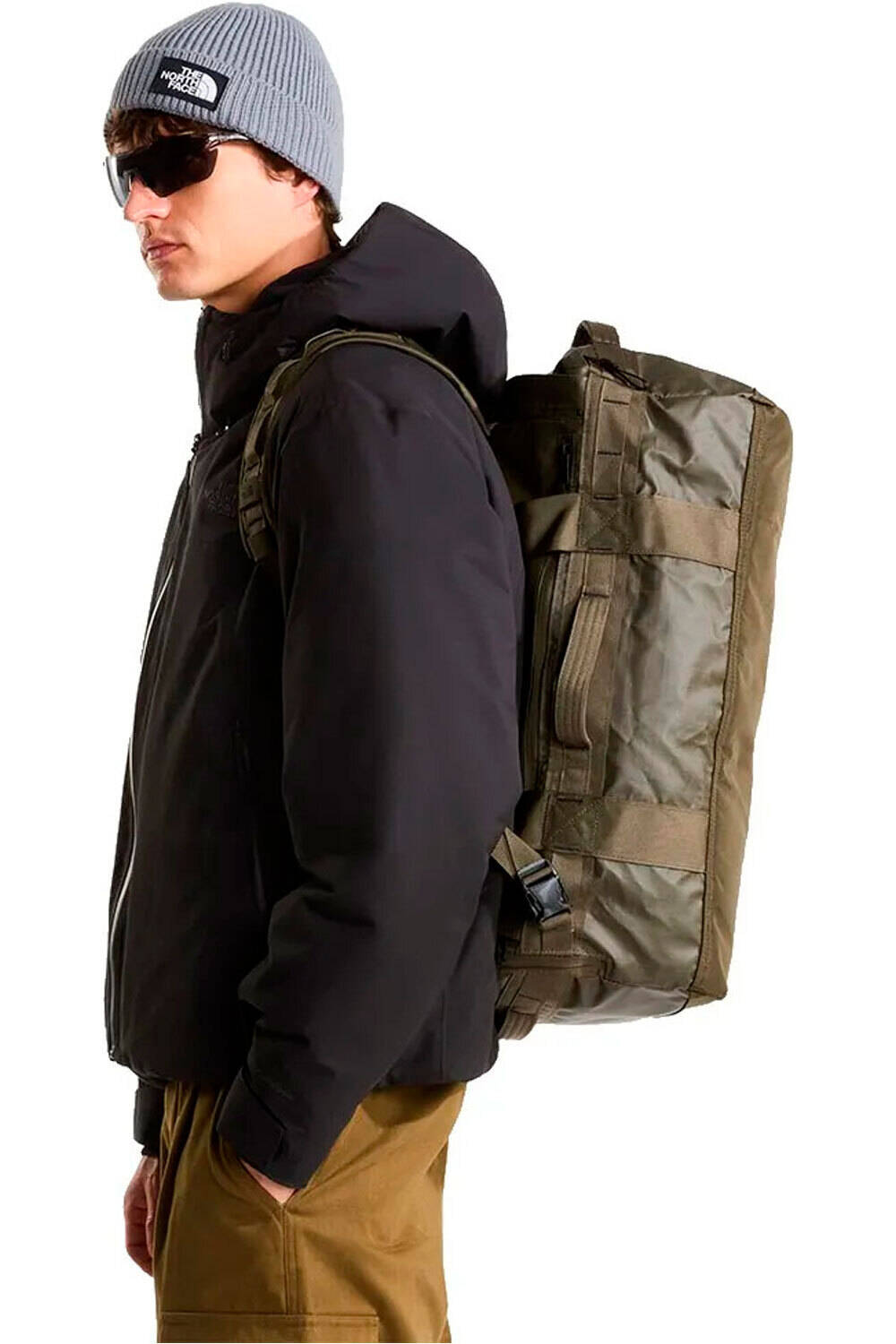 The North Face mochila montaña BASE CAMP VOYAGER DUFFEL 42L vista frontal