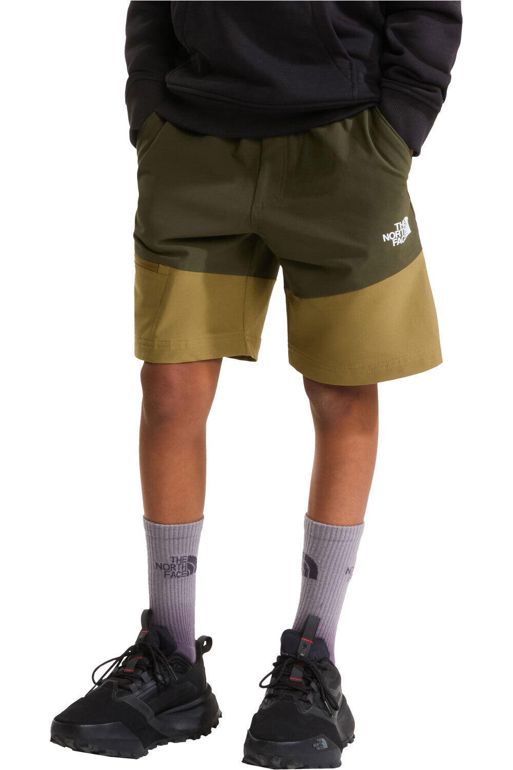 The North Face pantalón corto montaña niño TEEN HIKE SHORT vista frontal