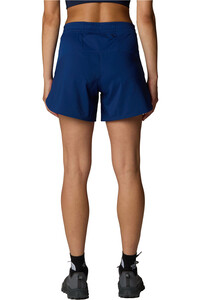 The North Face pantalones cortos trail running mujer W FLEX WOVEN SHORT 5IN vista trasera