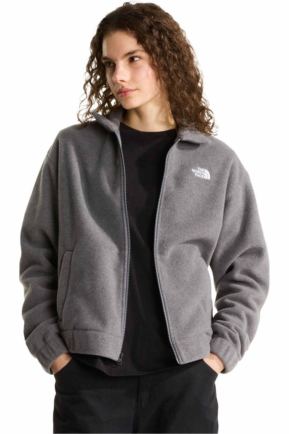 The North Face polar mujer W FLEECE COLLARED JACKET vista detalle