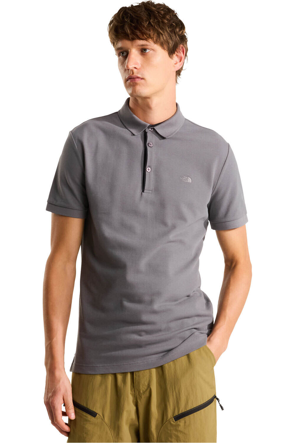 The North Face polo manga corta hombre M PREMIUM SLIM POLO vista frontal