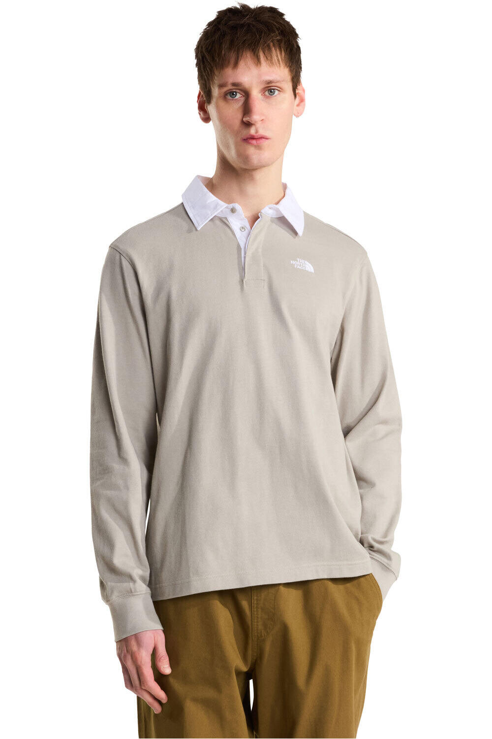 The North Face polo manga larga hombre M VISTA RUGBY LONG SLEEVE SHIRT vista frontal