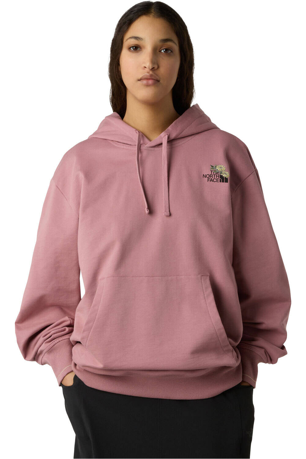 The North Face sudadera hombre U FLOWER DOME RELAXED HD SWEATSHIRT-GPH vista frontal