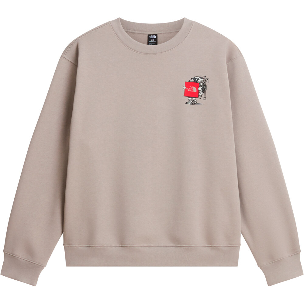 The North Face sudadera hombre U GEAR UP GET OUT RLX CREW-GRAPHIC vista detalle