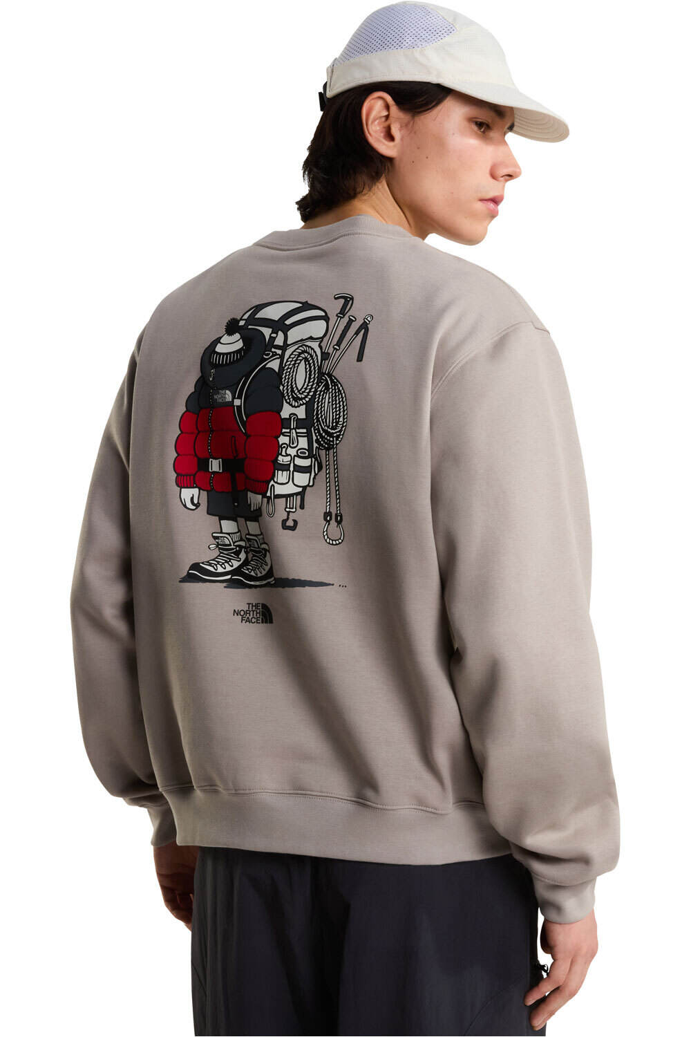 The North Face sudadera hombre U GEAR UP GET OUT RLX CREW-GRAPHIC vista trasera