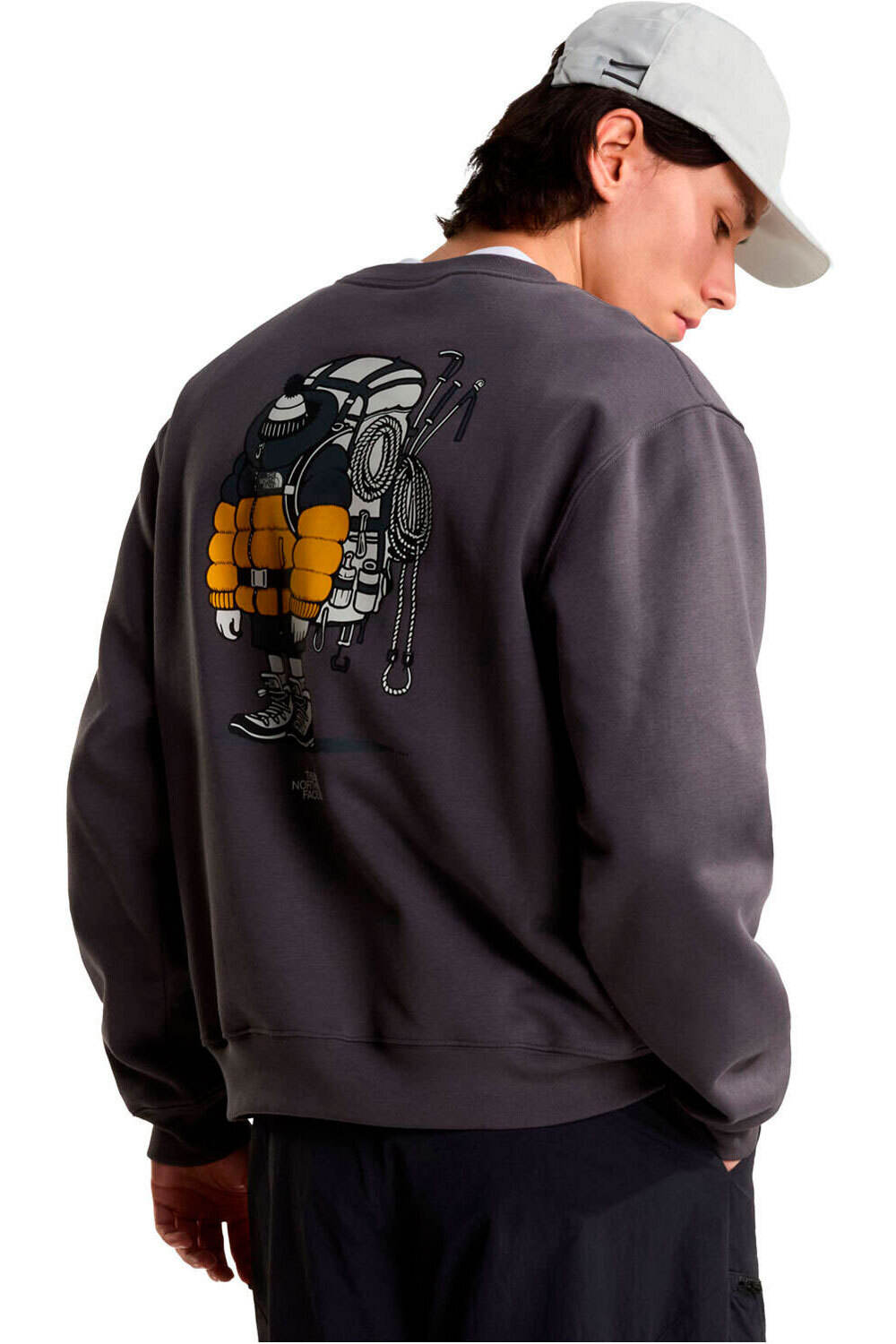 The North Face sudadera hombre U GEAR UP GET OUT RLX CREW-GRAPHIC vista trasera