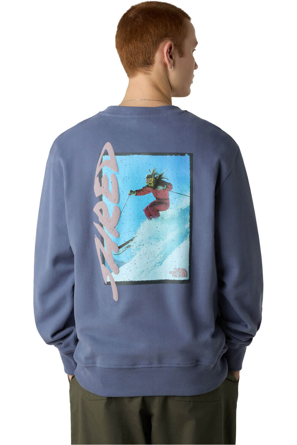 The North Face sudadera hombre U NSE SLOPES RELAXED CREW SWEATSHIRT-GRA vista trasera