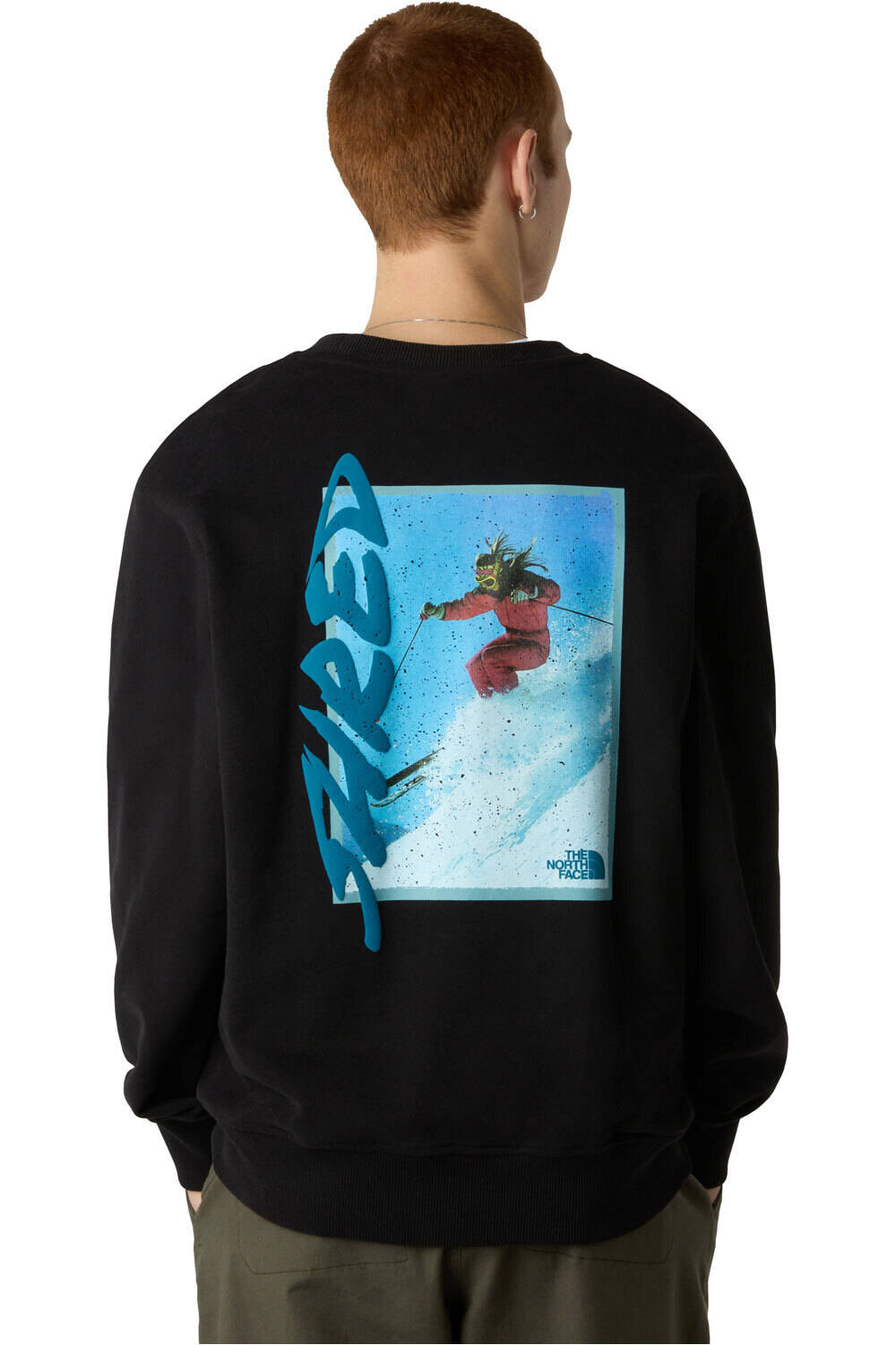 The North Face sudadera hombre U NSE SLOPES RELAXED CREW SWEATSHIRT-GRA vista trasera