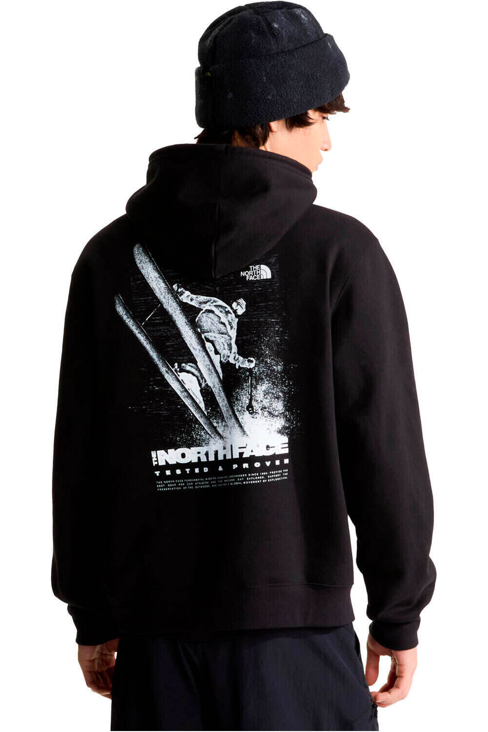 The North Face sudadera hombre U TESTED AND PROVEN RELAXED HOODIE vista trasera