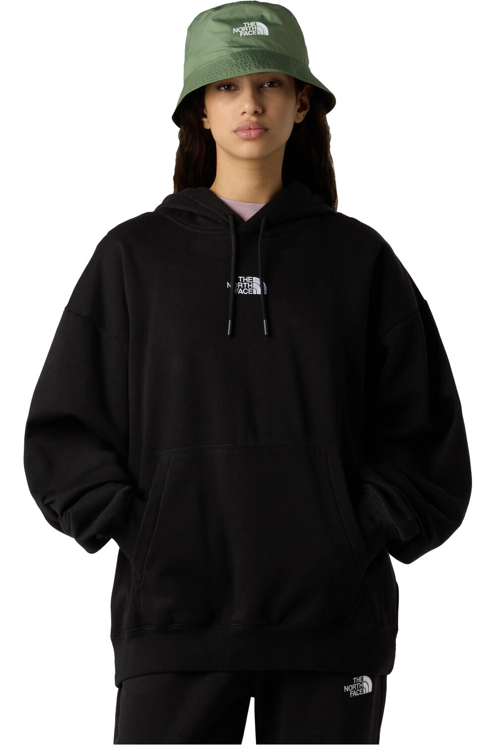 The North Face sudadera mujer W ESSENTIAL OVERSIZE HOODIE vista frontal
