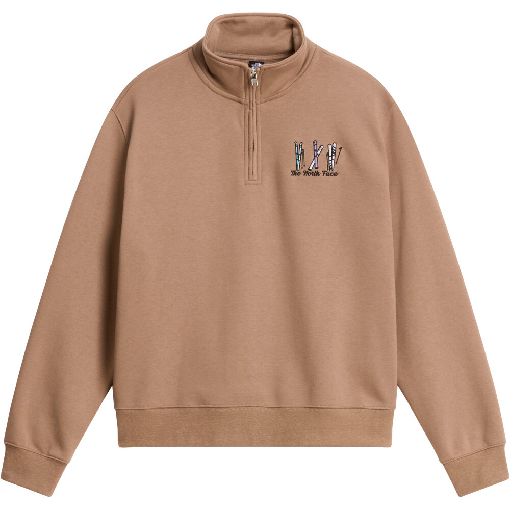 The North Face sudadera mujer W SKI EMBRO RELAXED 1/4 ZIP - GRAPHIC vista detalle
