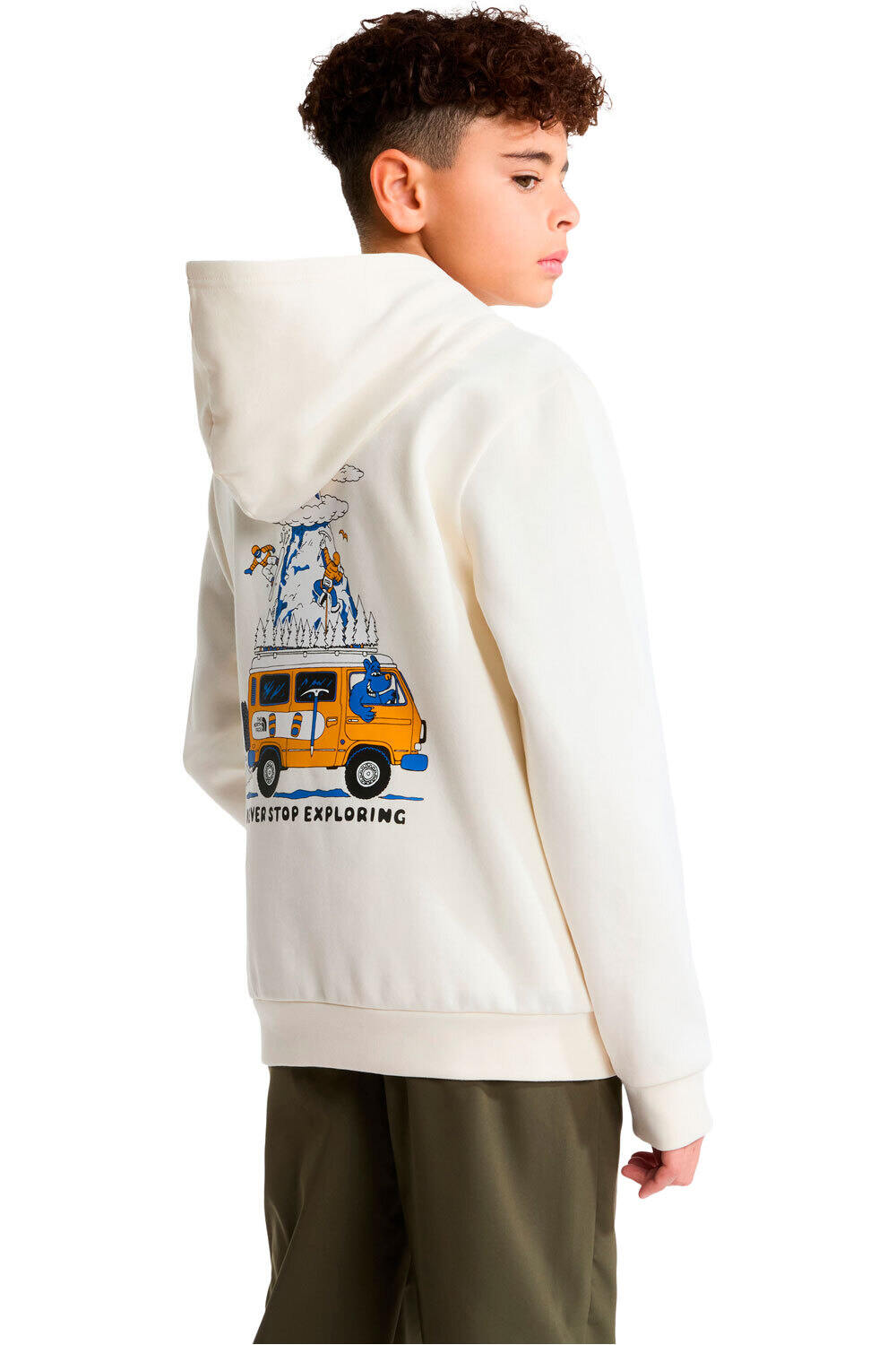 The North Face sudadera niño TEEN B OUTDOOR REGULAR HOODIE - GRAPHIC vista trasera