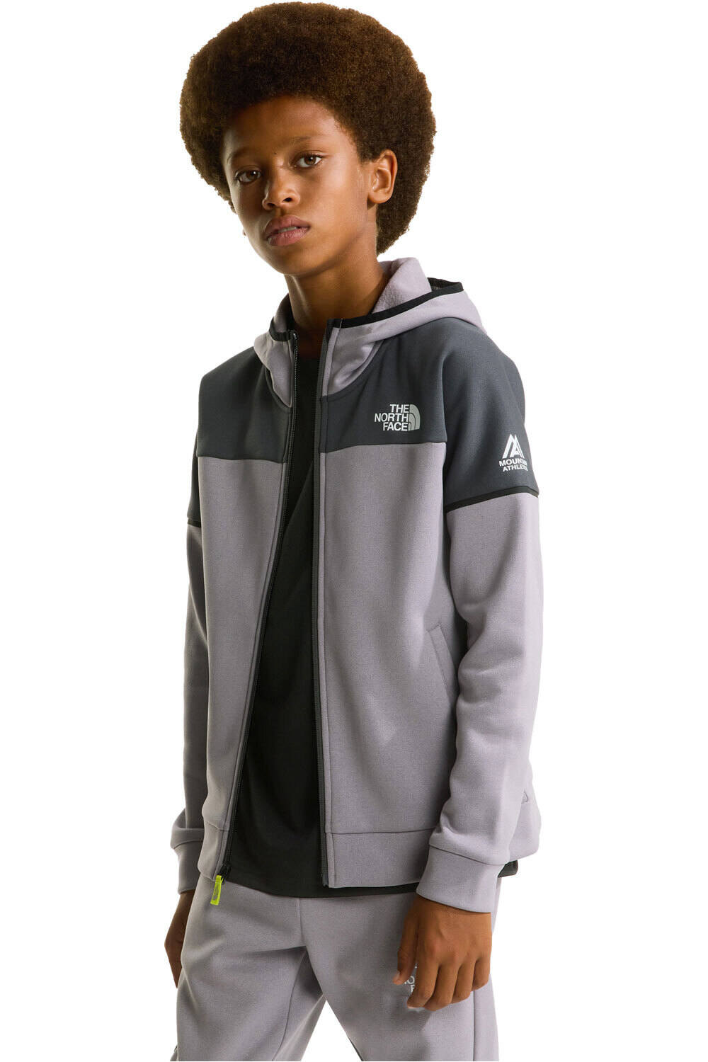 The North Face sudadera niño TEEN MOUNTAIN ATHLETICS FZ HOODIE vista detalle